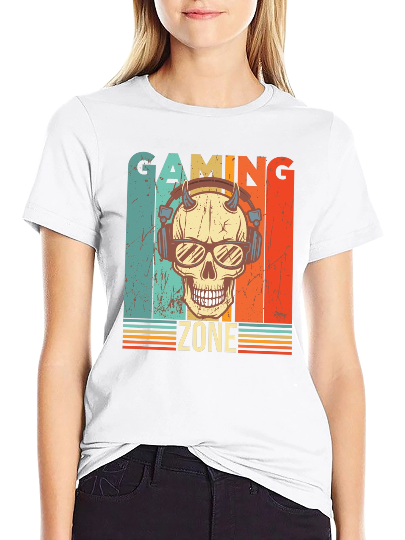 Gaming Zone Skull Graphic Tee
