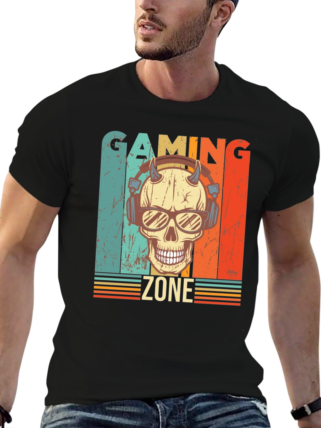 Gaming Zone Skull Graphic Tee
