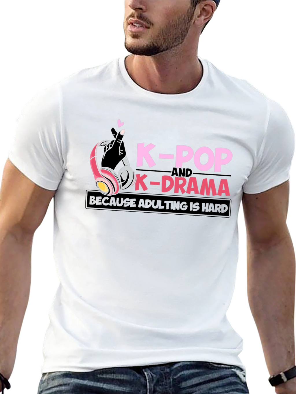 K-Pop & K-Drama Adulting is Hard Graphic Tee