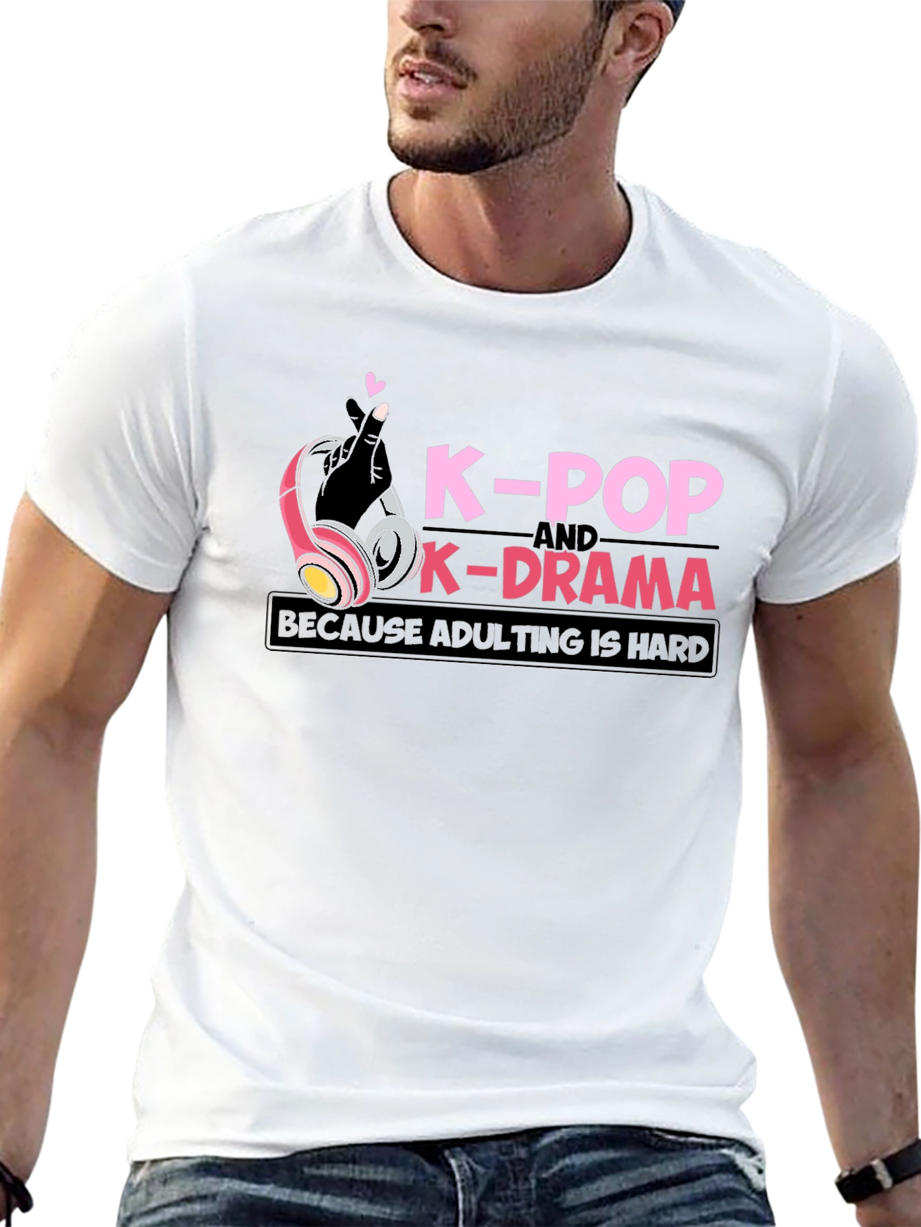 K-Pop & K-Drama Adulting is Hard Graphic Tee
