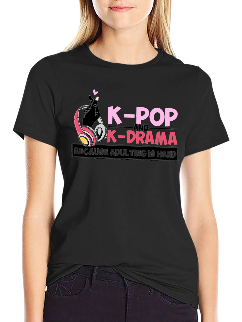 K-Pop & K-Drama Adulting is Hard Graphic Tee