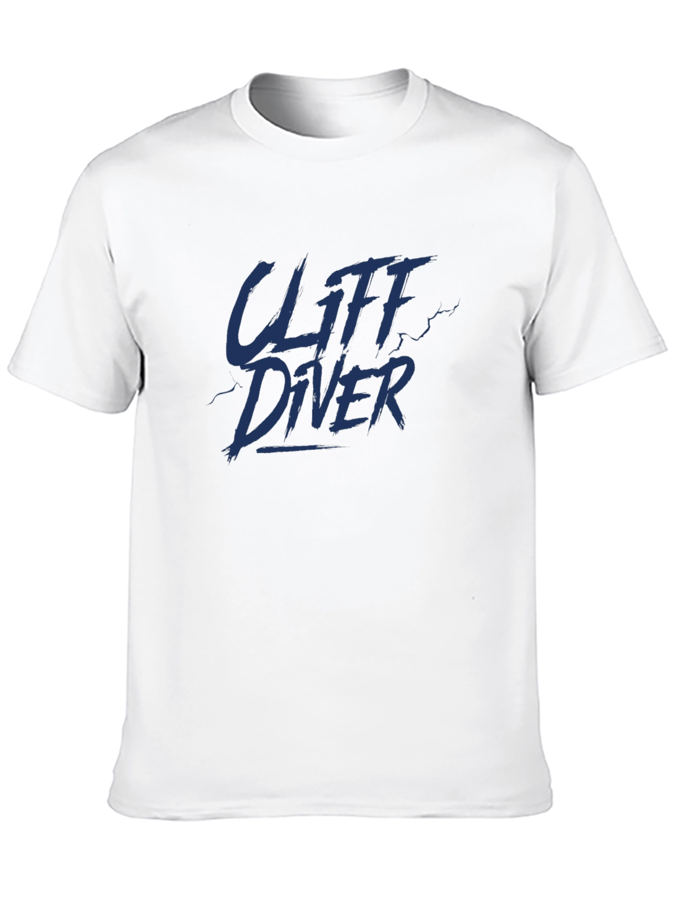 Cliff Diver Graphic Tee - Dark Blue Print