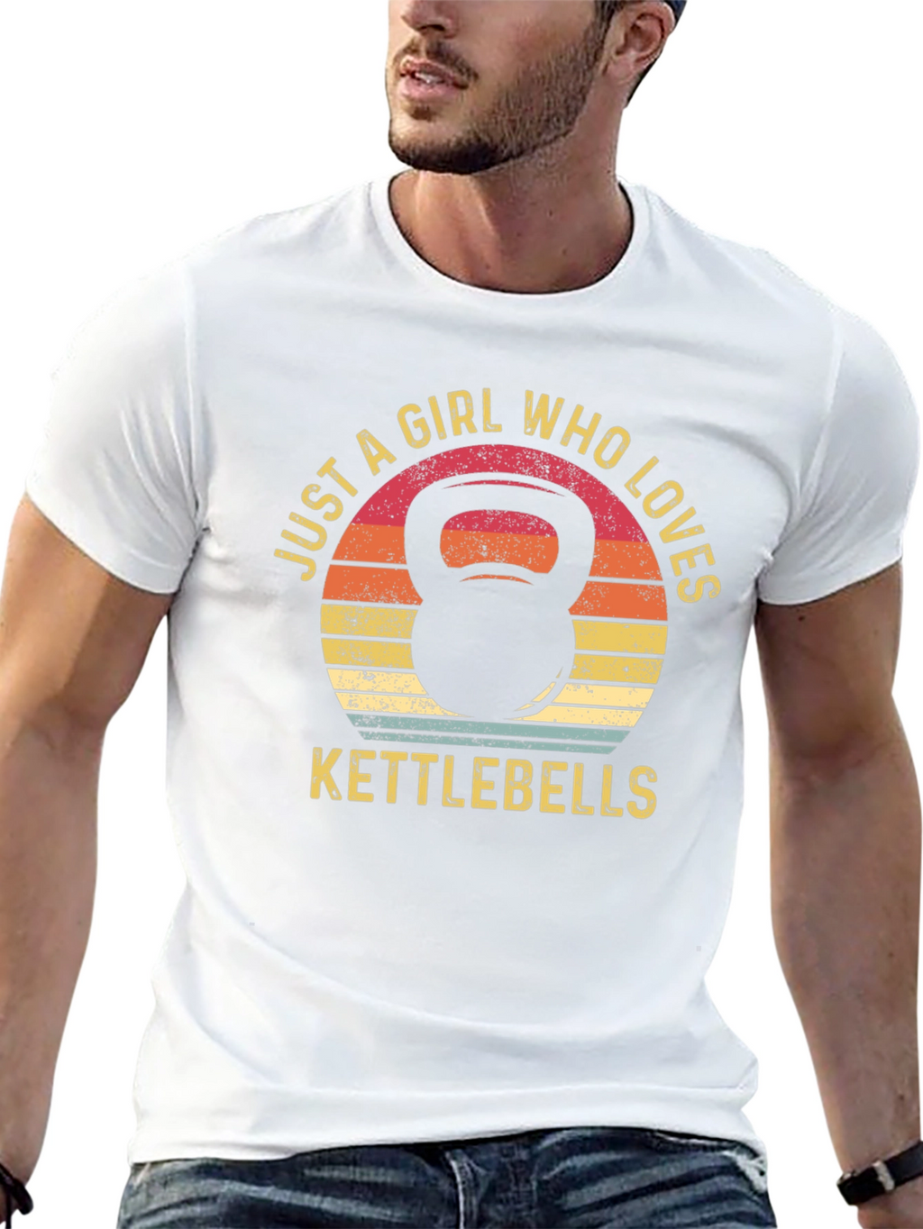 Just A Girl Who Loves Kettlebells Black T-Shirt