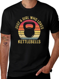 Just A Girl Who Loves Kettlebells Black T-Shirt