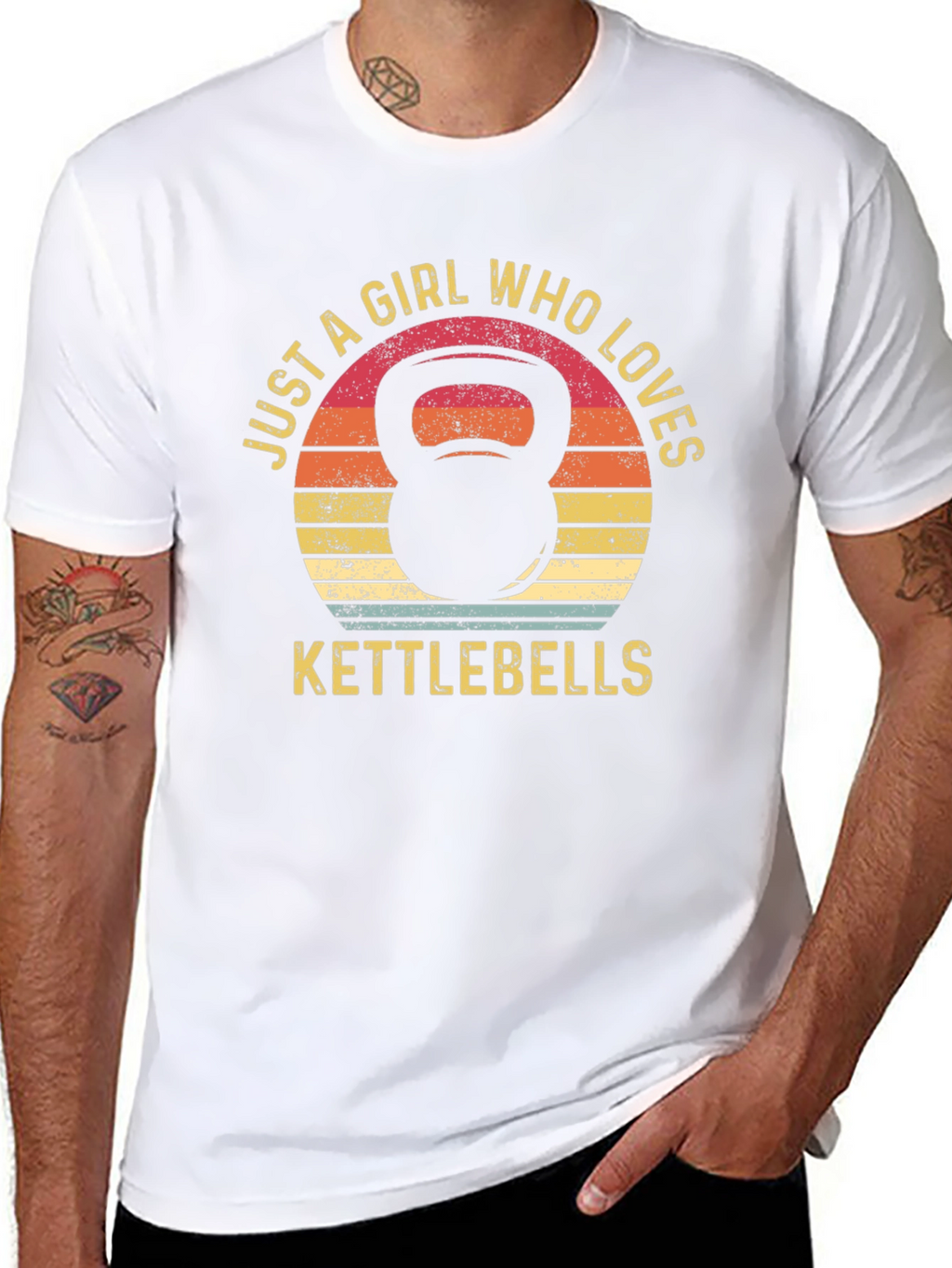 Just A Girl Who Loves Kettlebells Black T-Shirt