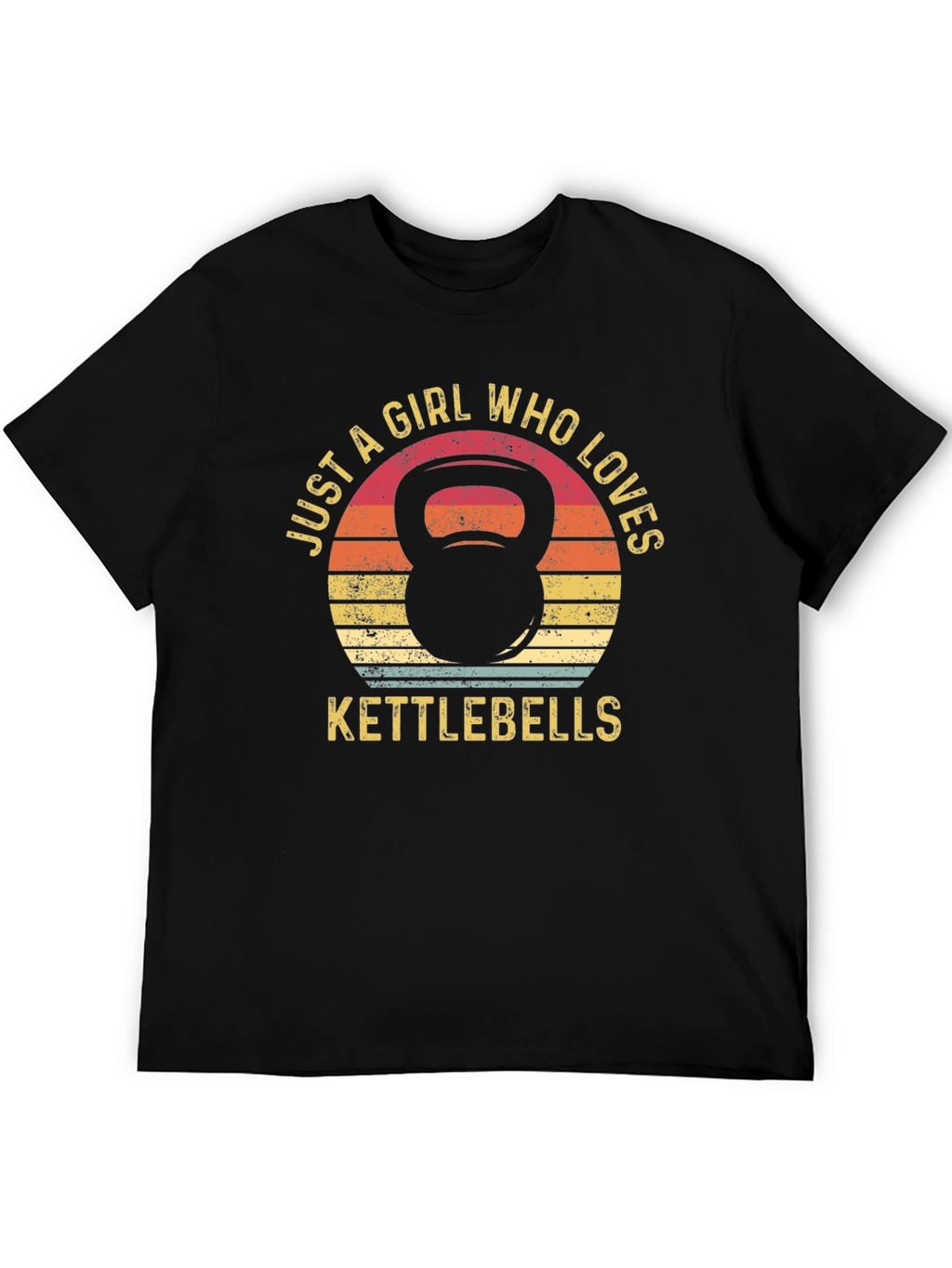 Just A Girl Who Loves Kettlebells Black T-Shirt