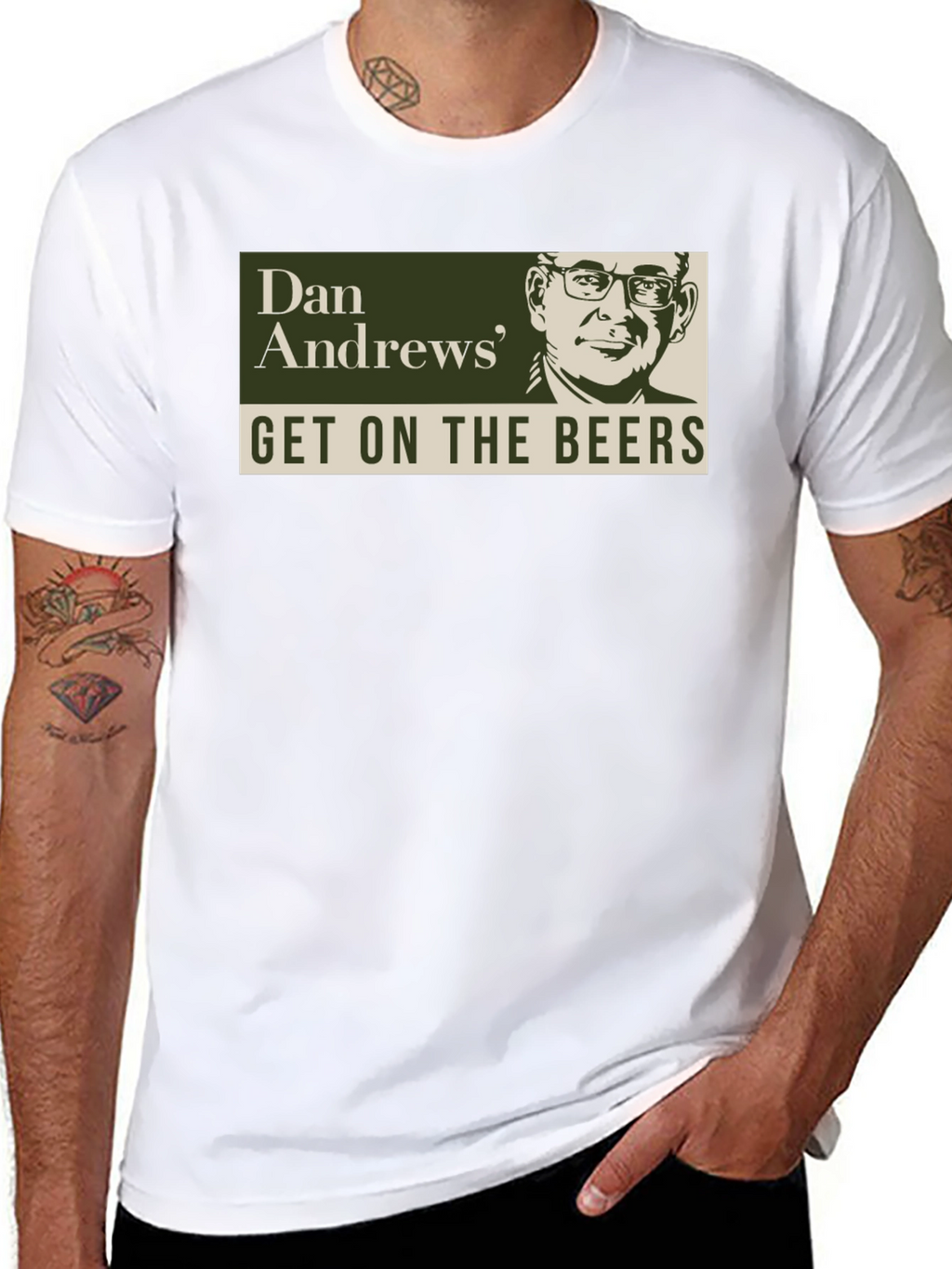 Dan Andrews Get On The Beers Graphic T-Shirt
