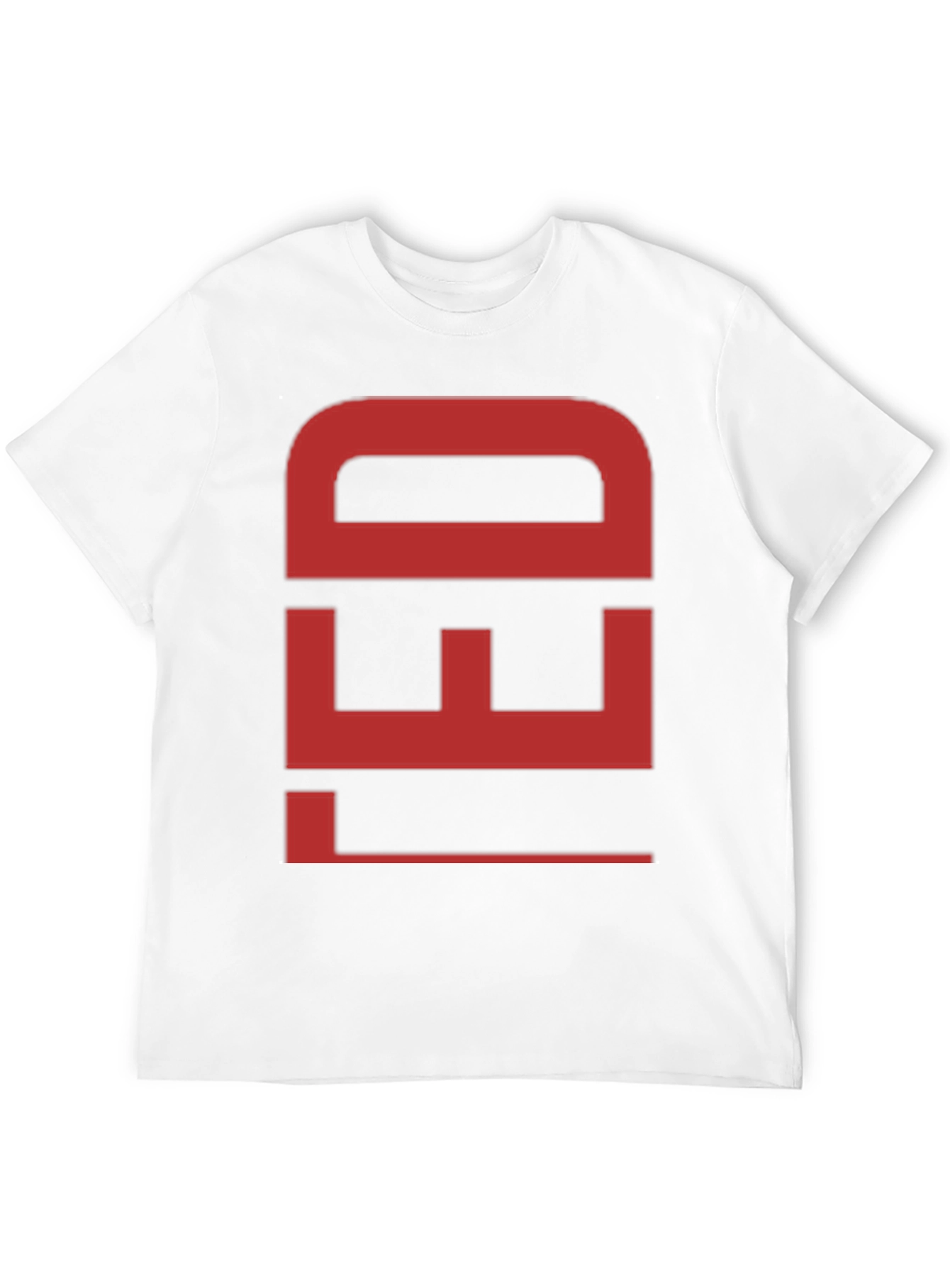 Bold Red Graphic Print Black Cotton T-Shirt
