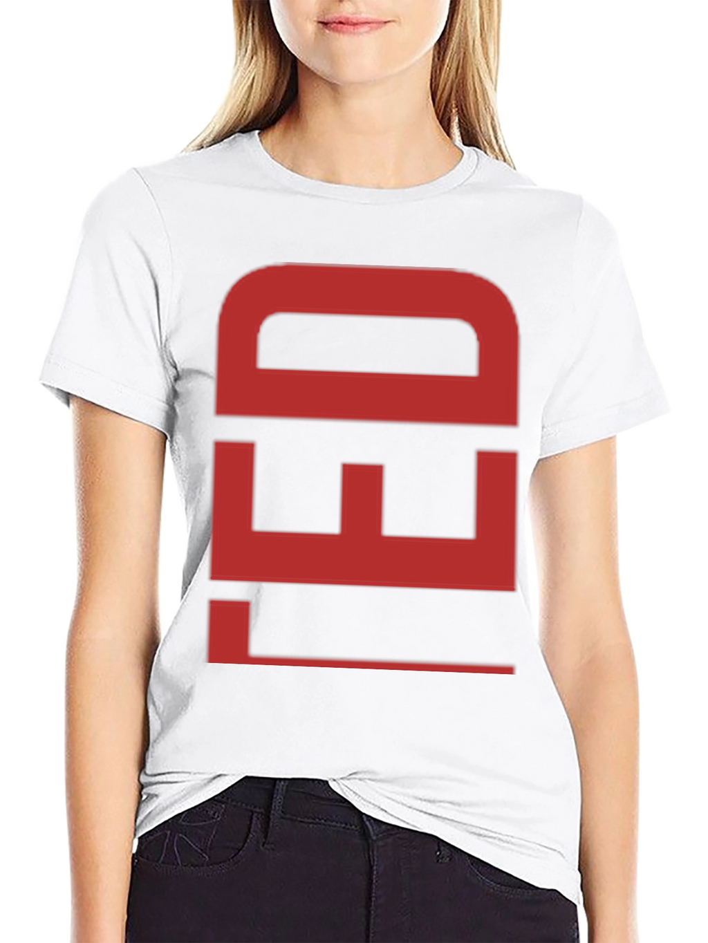 Bold Red Graphic Print Black Cotton T-Shirt