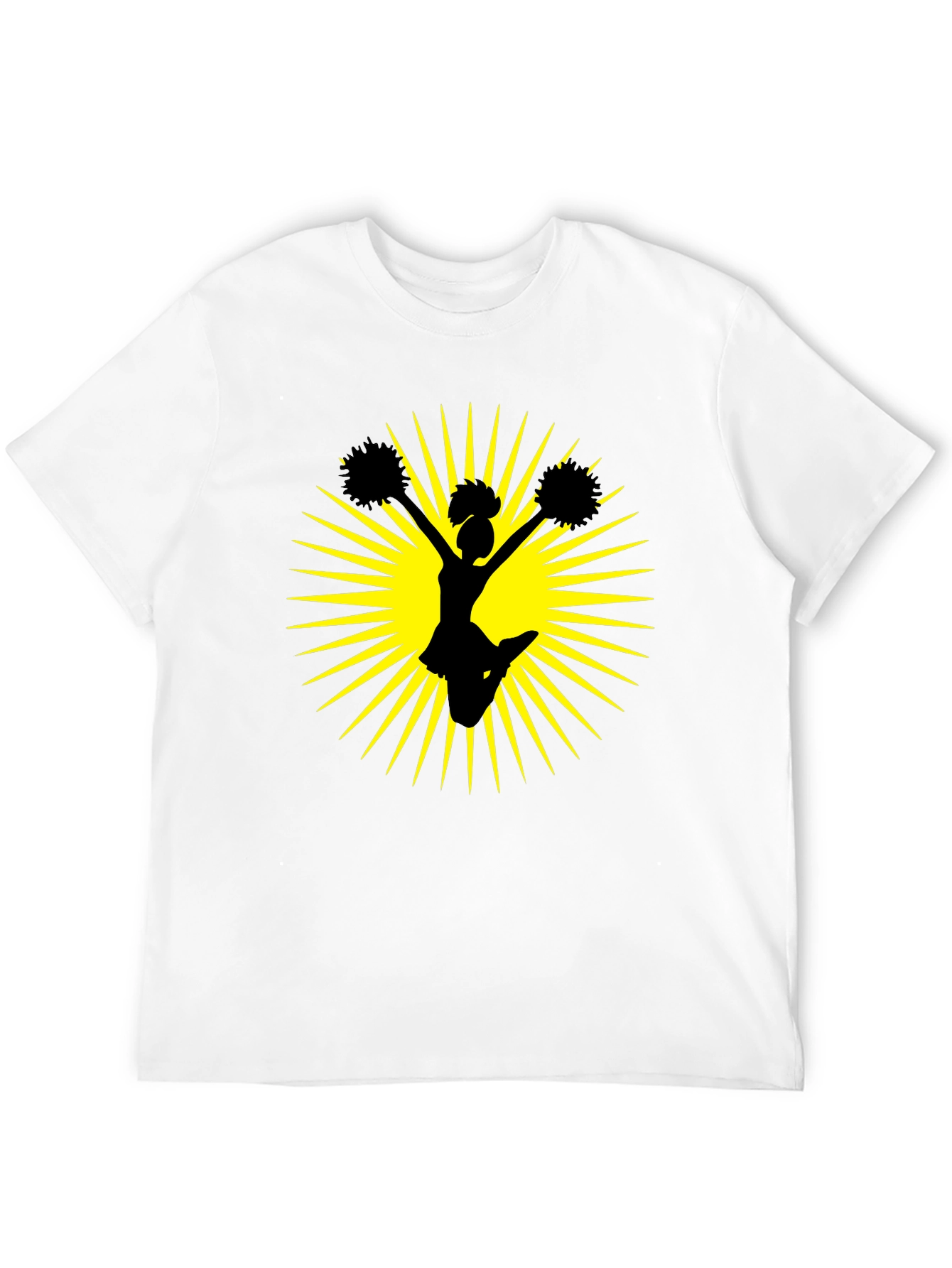 Cheerleader Graphic Black Tee