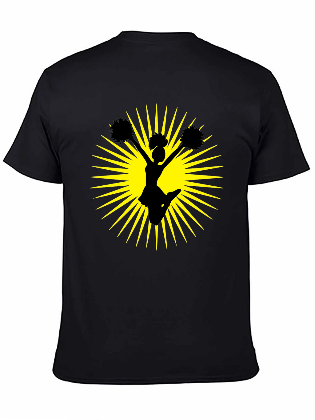 Cheerleader Graphic Black Tee