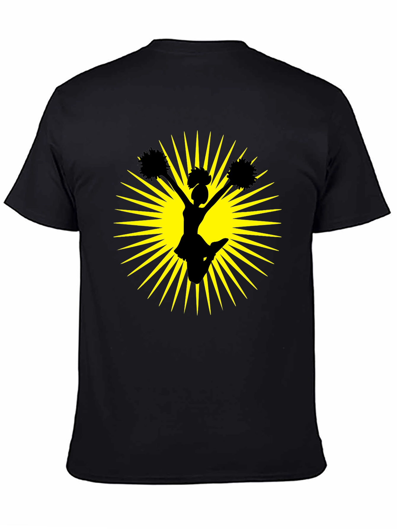 Cheerleader Graphic Black Tee