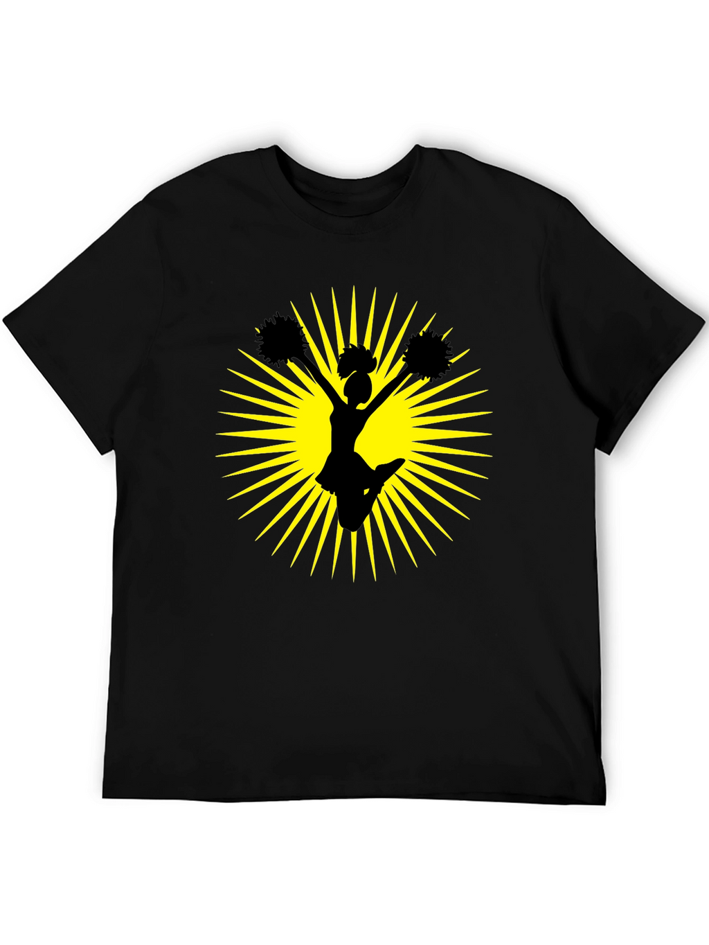 Cheerleader Graphic Black Tee