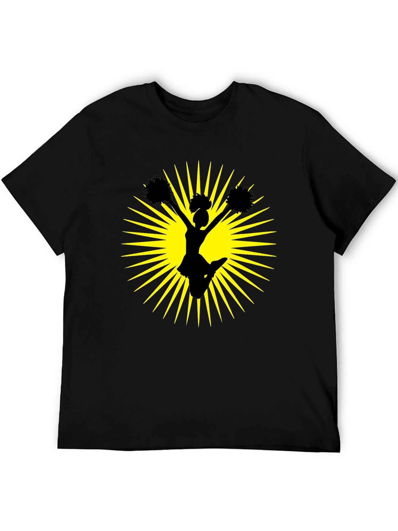 Cheerleader Graphic Black Tee