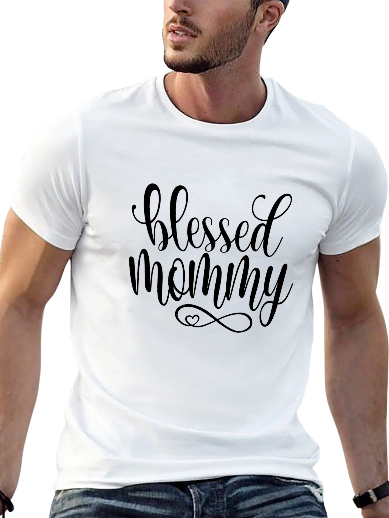 Blessed Mommy Black Graphic Tee Shirt
