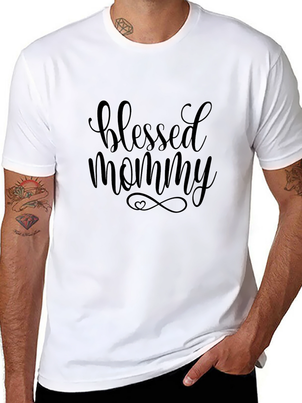 Blessed Mommy Black Graphic Tee Shirt