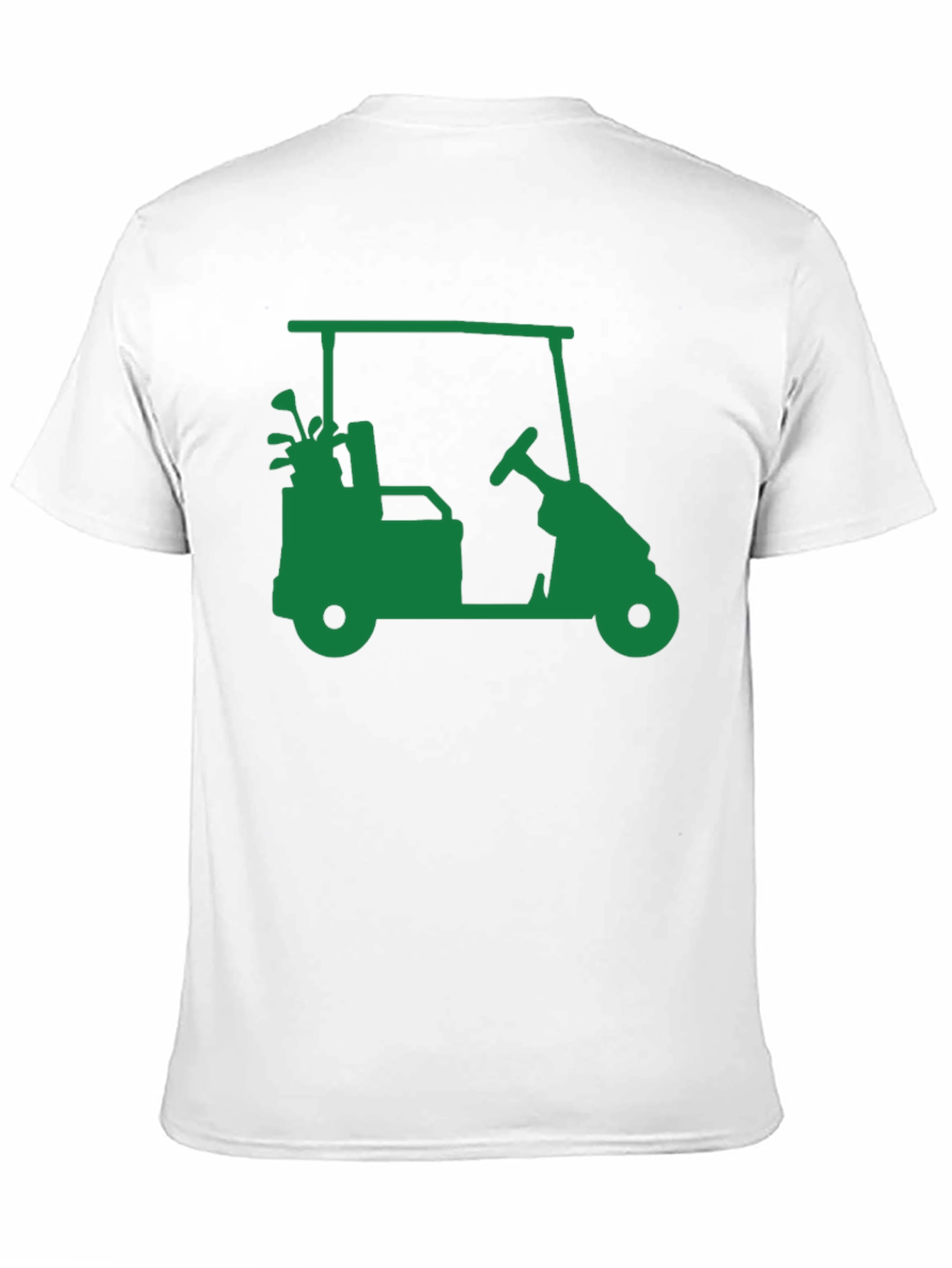 Golf Cart Graphic Tee - Black Cotton Blend Shirt