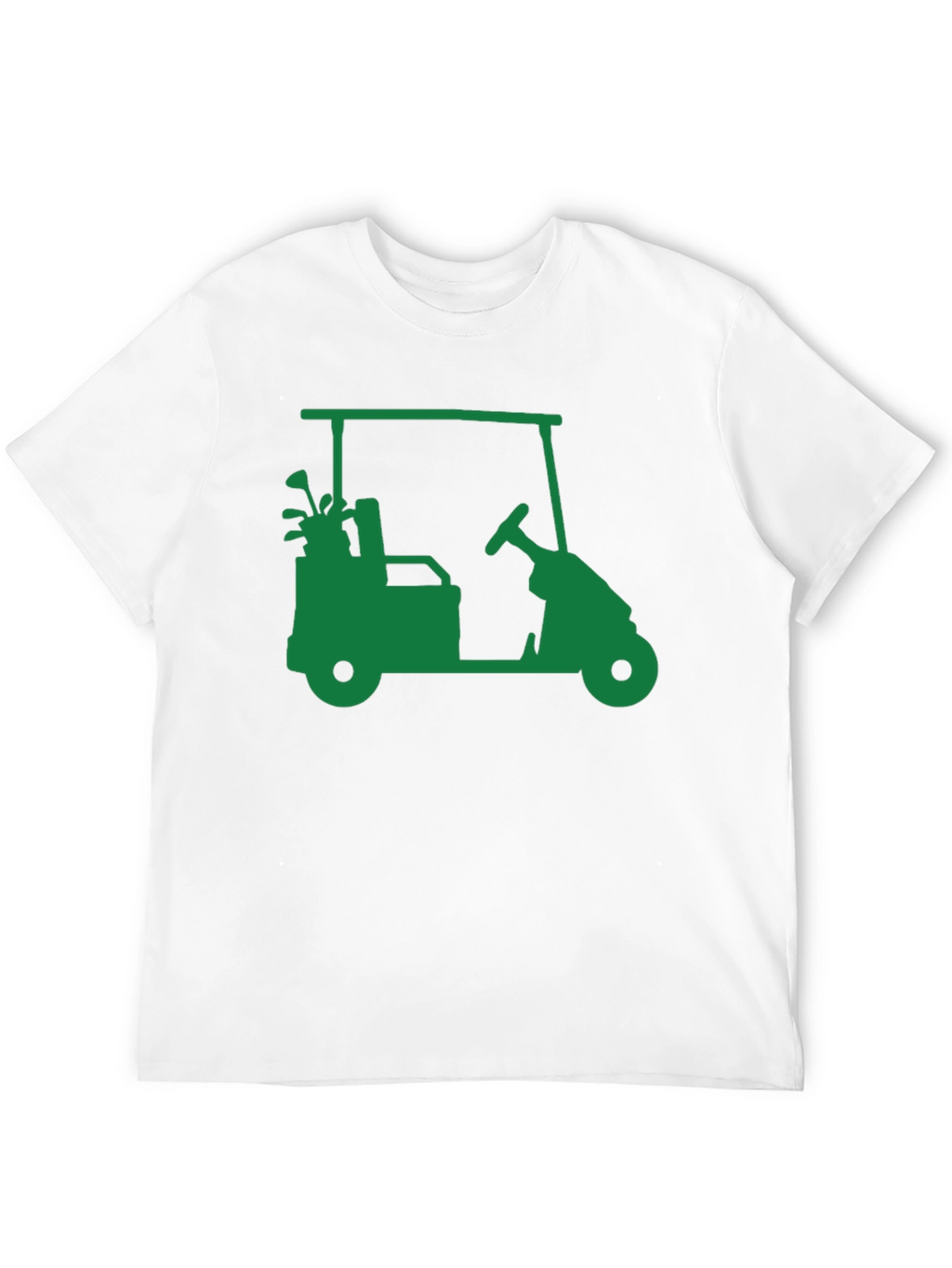 Golf Cart Graphic Tee - Black Cotton Blend Shirt