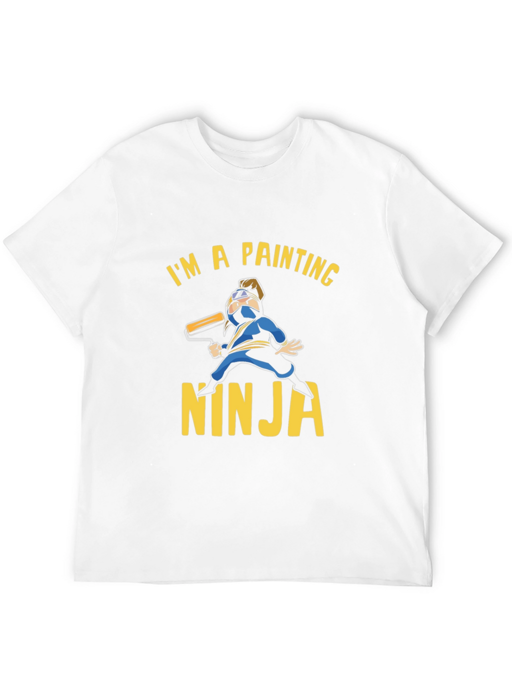 Painting Ninja Graphic T-Shirt - Black Cotton Tee