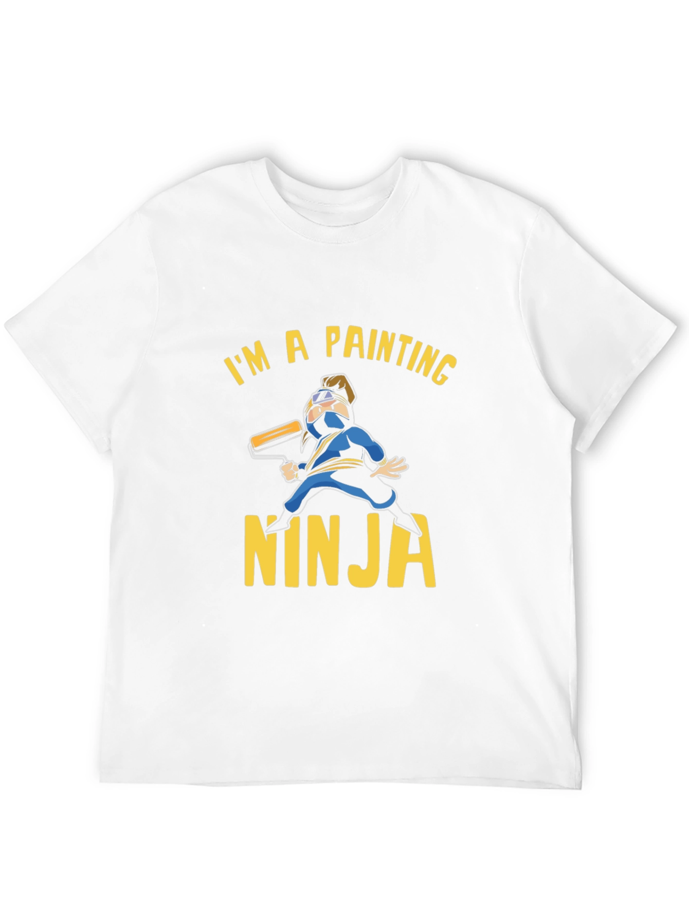 Painting Ninja Graphic T-Shirt - Black Cotton Tee