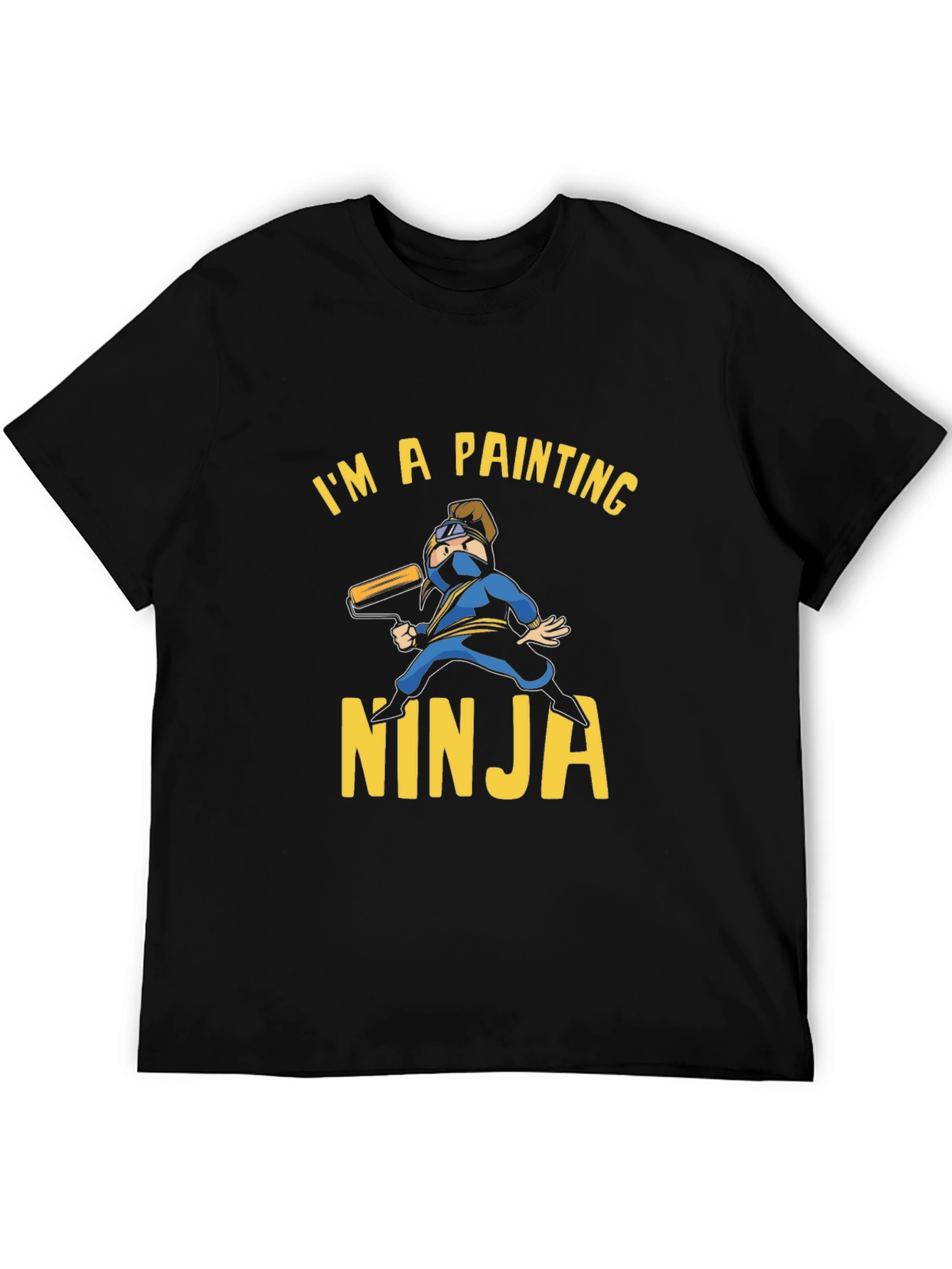 Painting Ninja Graphic T-Shirt - Black Cotton Tee