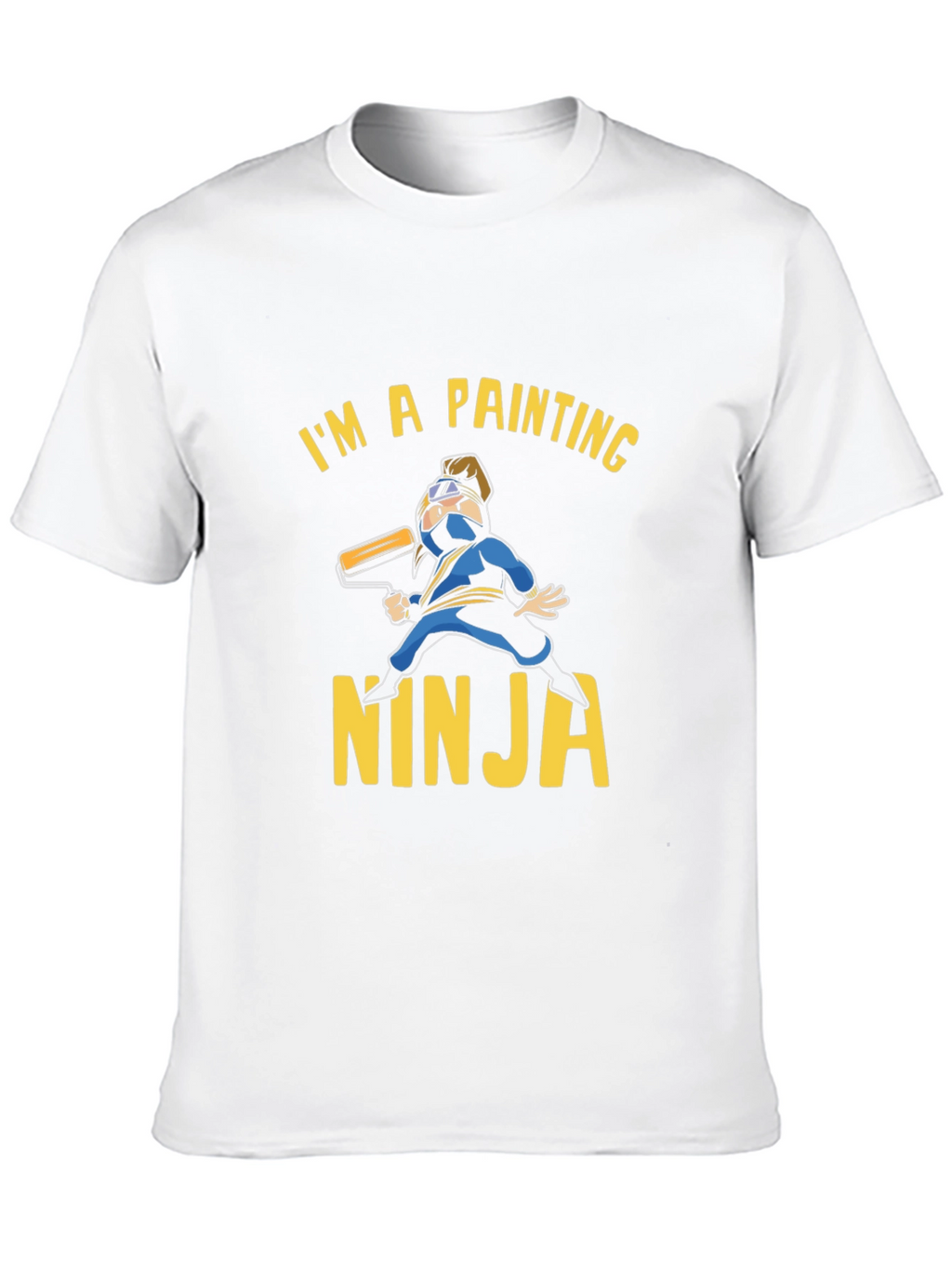 Painting Ninja Graphic T-Shirt - Black Cotton Tee