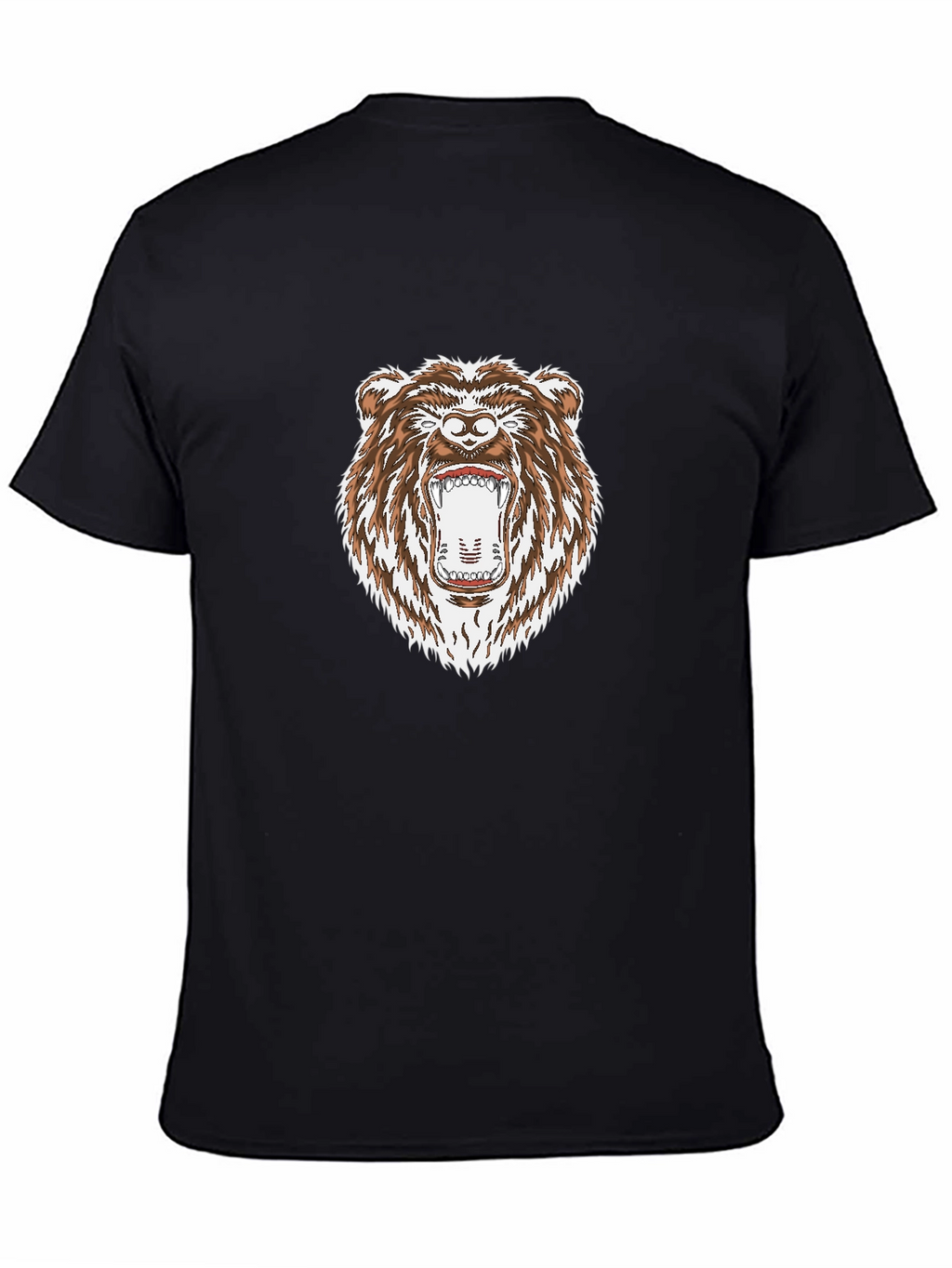 Roaring Bear Graphic Black T-Shirt