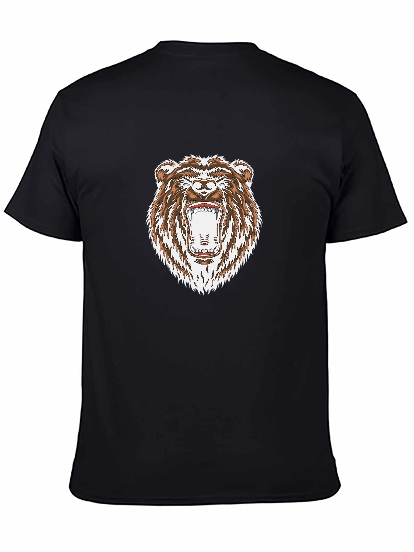 Roaring Bear Graphic Black T-Shirt