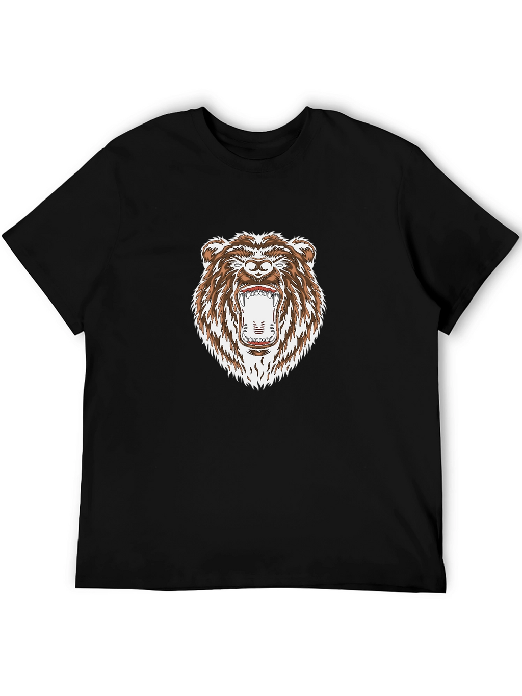 Roaring Bear Graphic Black T-Shirt