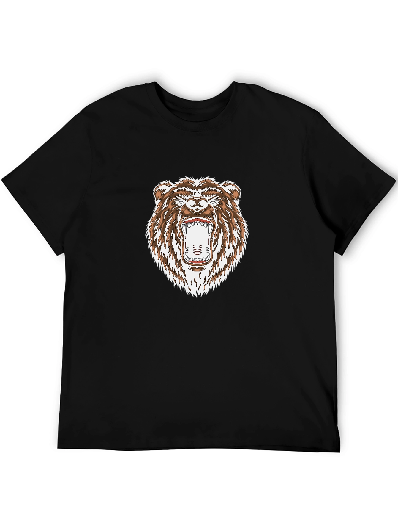 Roaring Bear Graphic Black T-Shirt