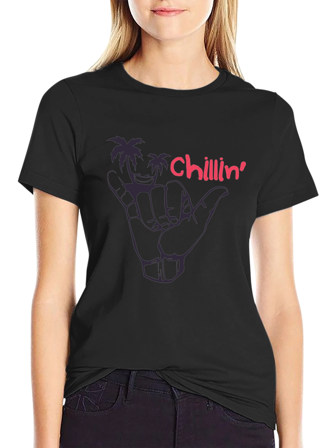 Chillin Palm Tree Graphic Tee - Hang Loose Style