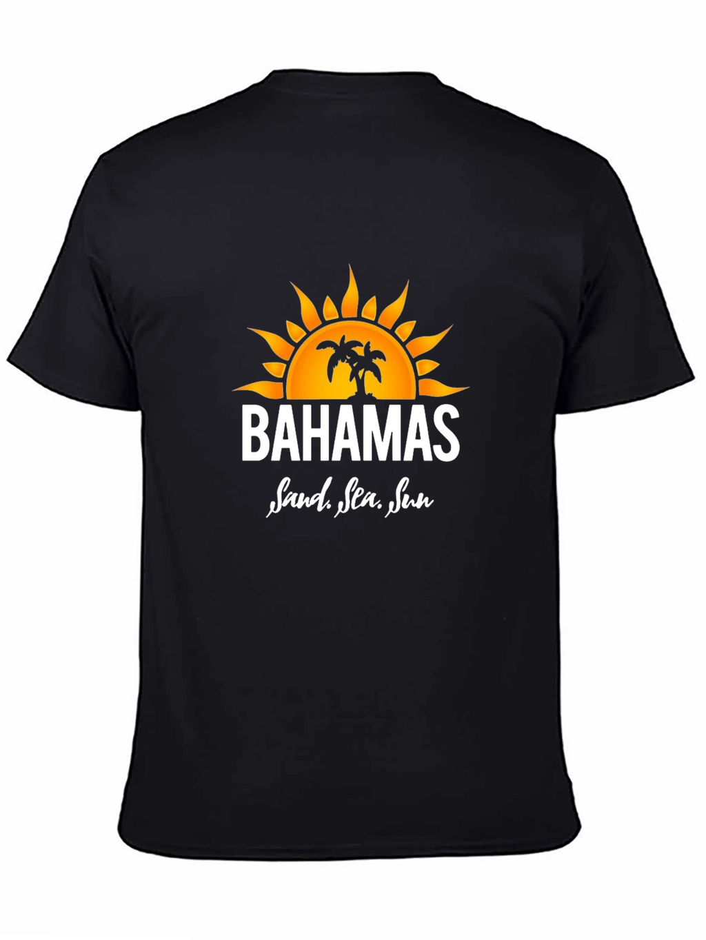 Bahamas Sand Sea Sun Graphic Tee - Black