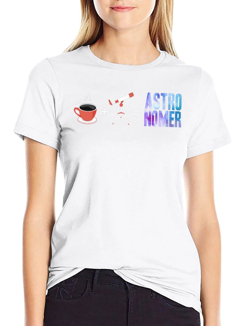 Astronomer T-Shirt | Coffee + Telescope = Awesome