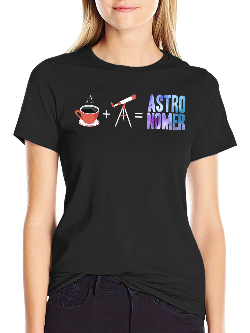 Astronomer T-Shirt | Coffee + Telescope = Awesome