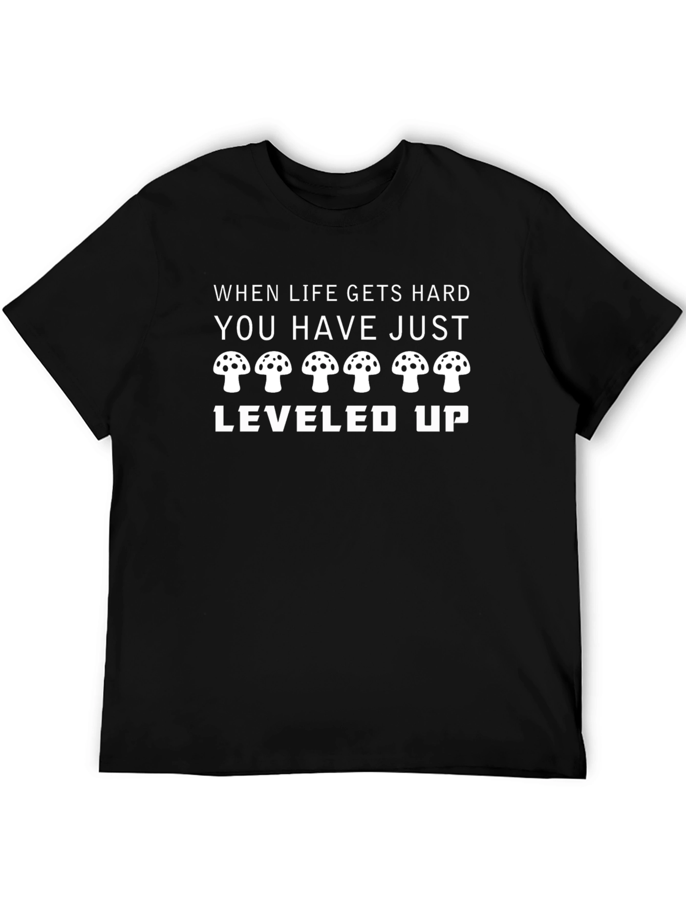 Level Up Funny Graphic Tee - Black