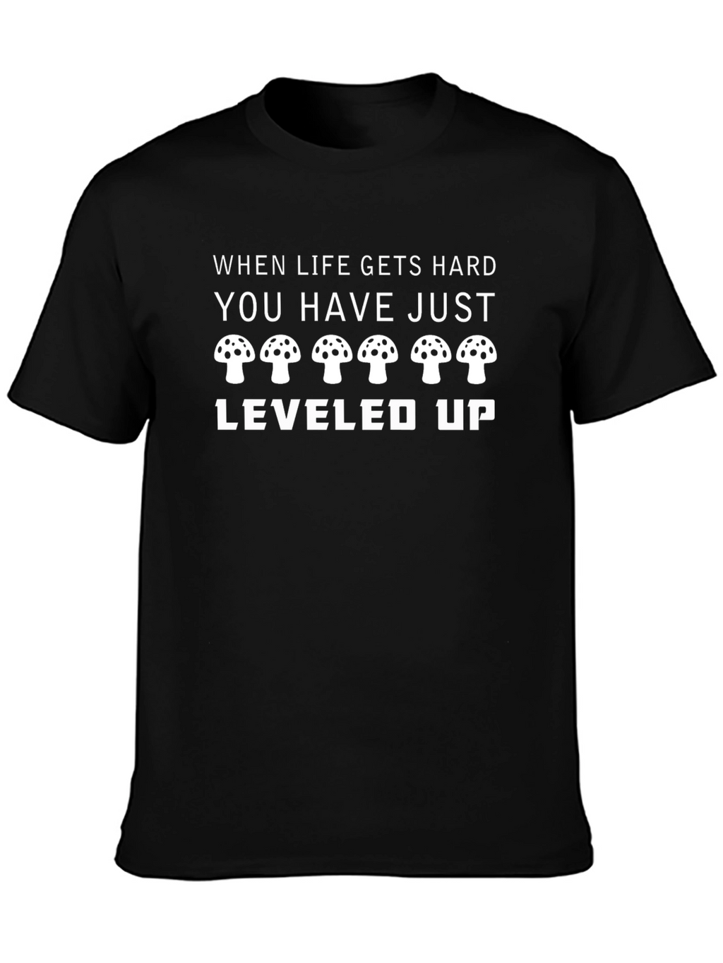 Level Up Funny Graphic Tee - Black