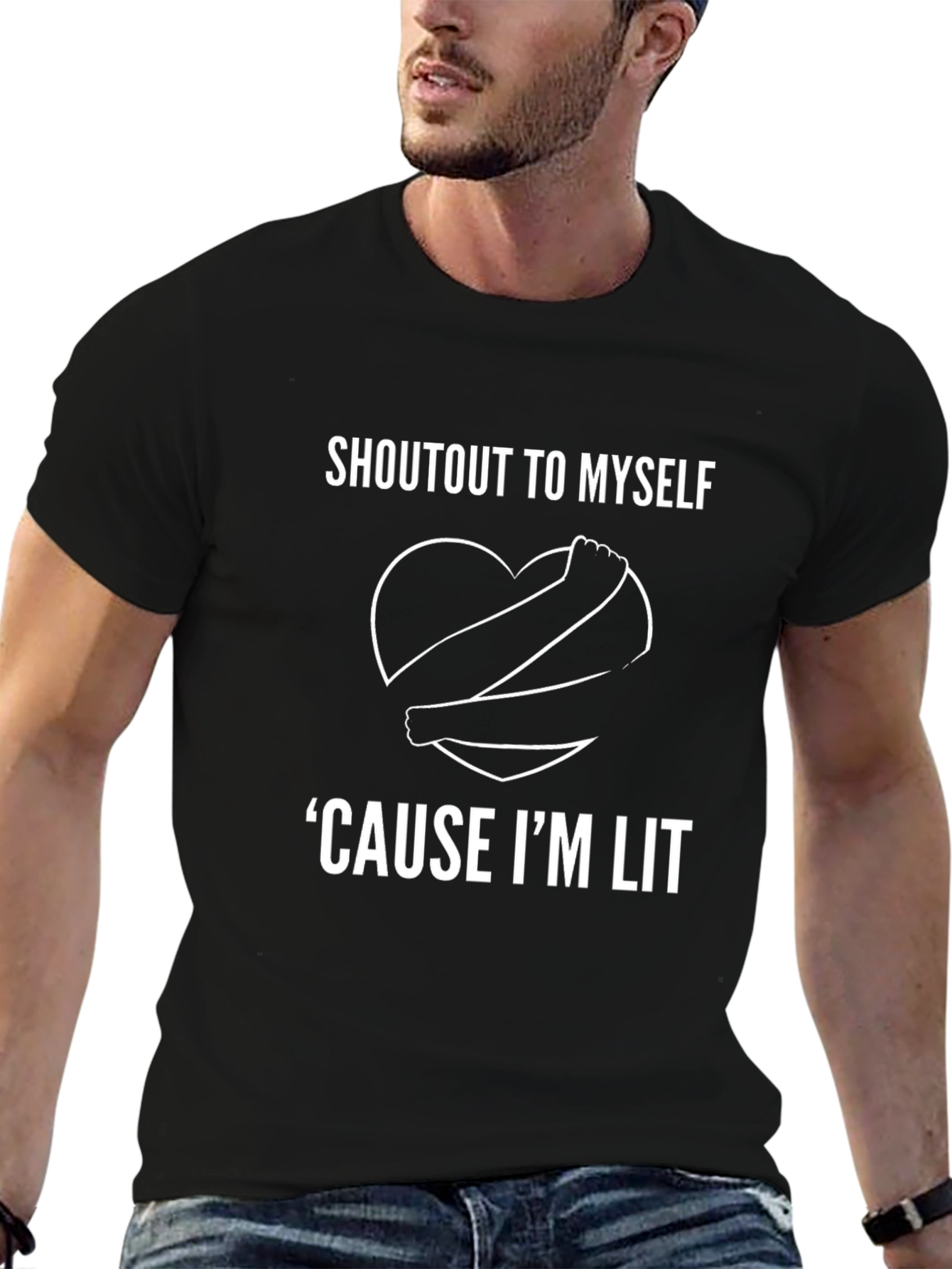 Shoutout to Myself Graphic Tee - Black T-Shirt