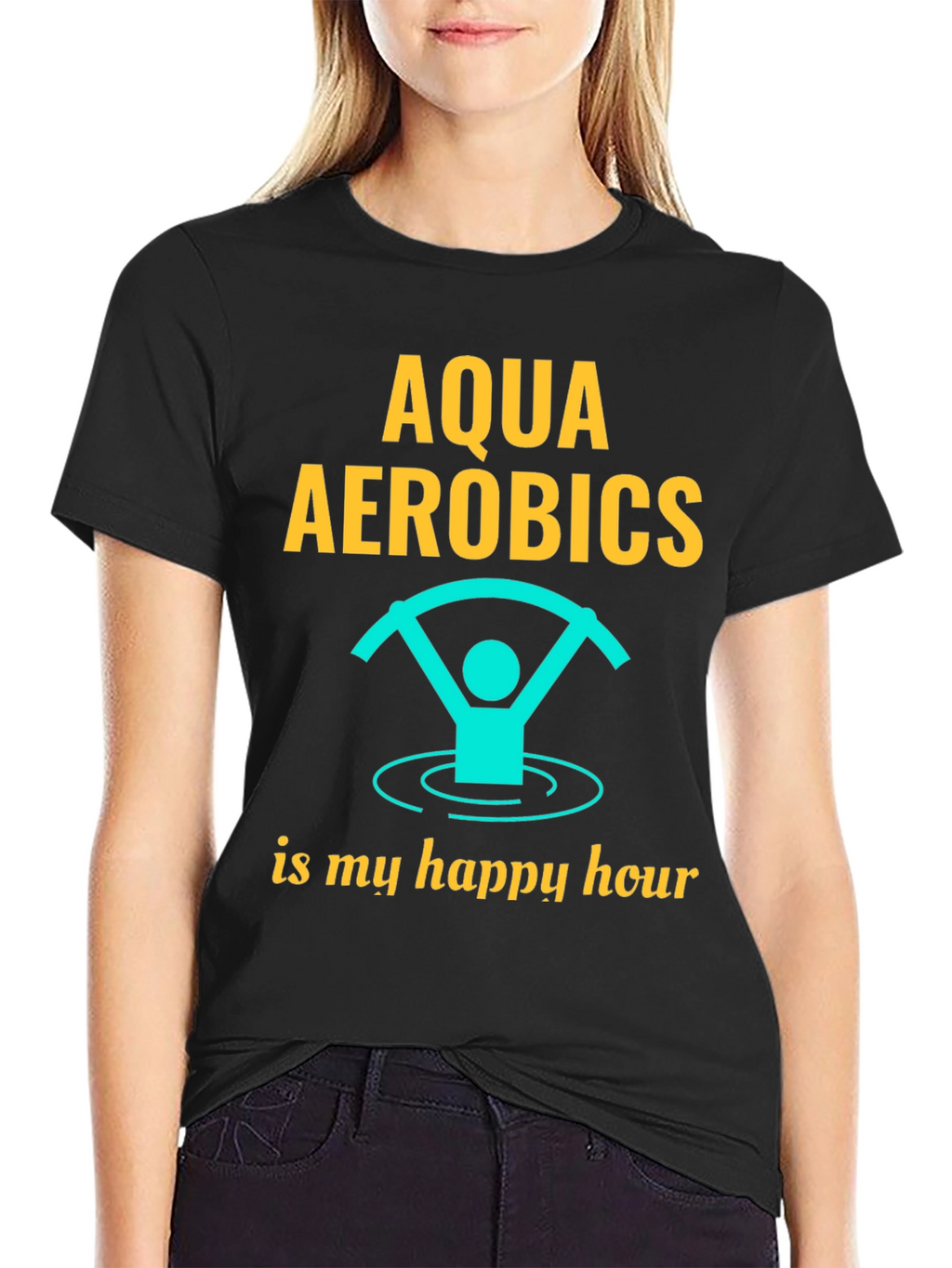 Aqua Aerobics Happy Hour Graphic T-Shirt