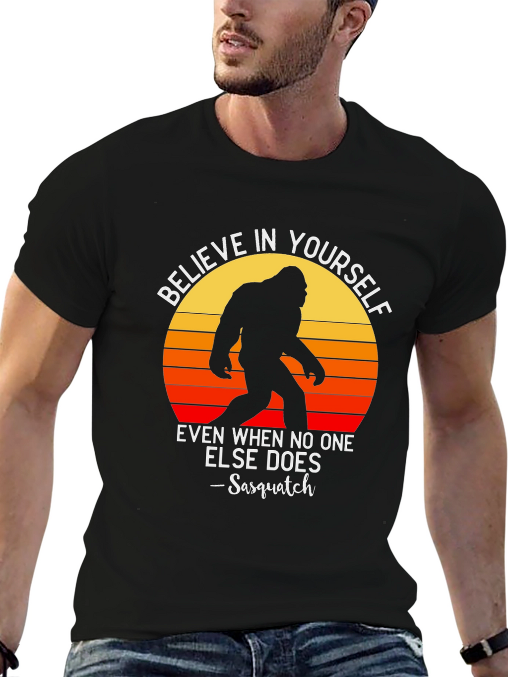 Believe In Yourself Bigfoot Graphic Tee