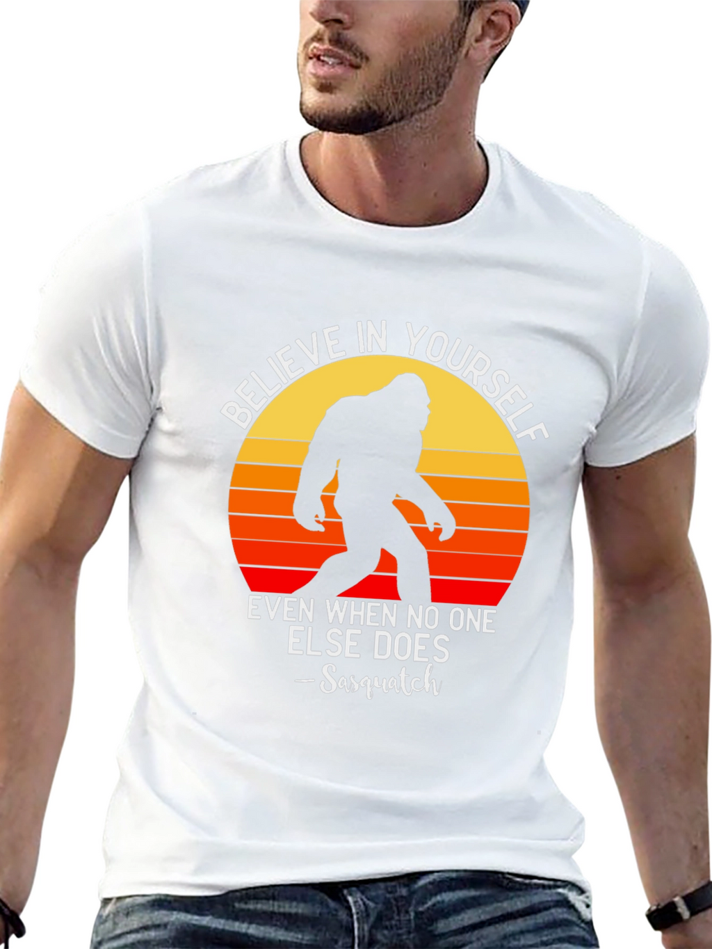 Believe In Yourself Bigfoot Graphic Tee