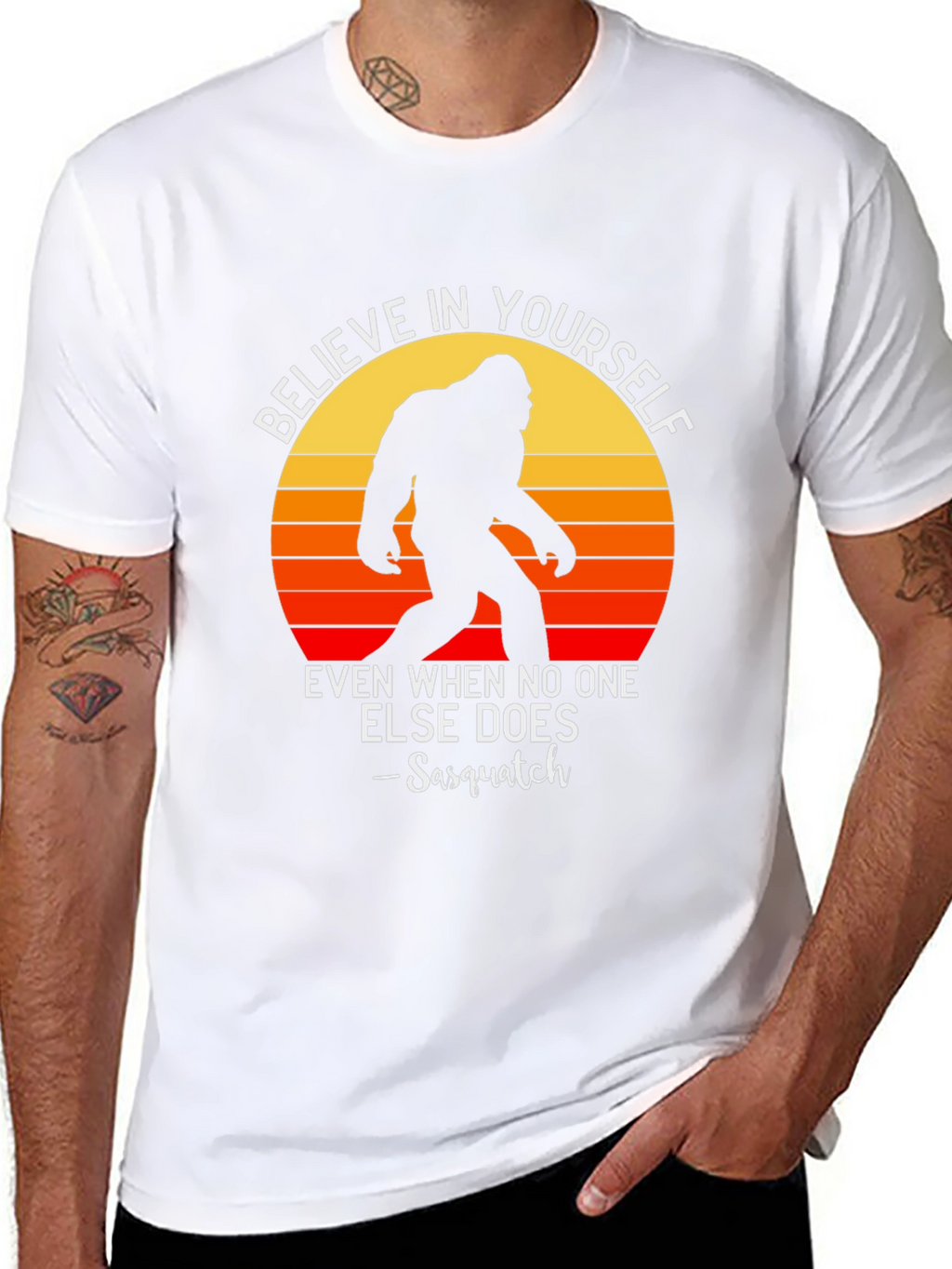 Believe In Yourself Bigfoot Graphic Tee