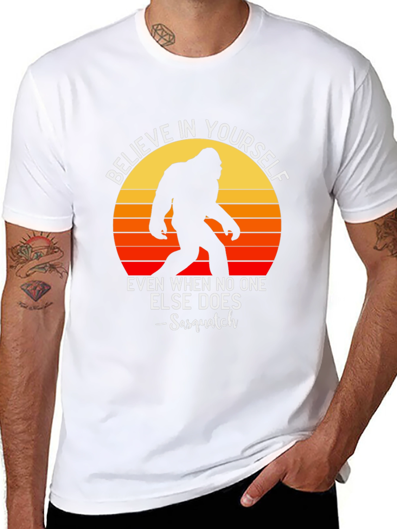 Believe In Yourself Bigfoot Graphic Tee