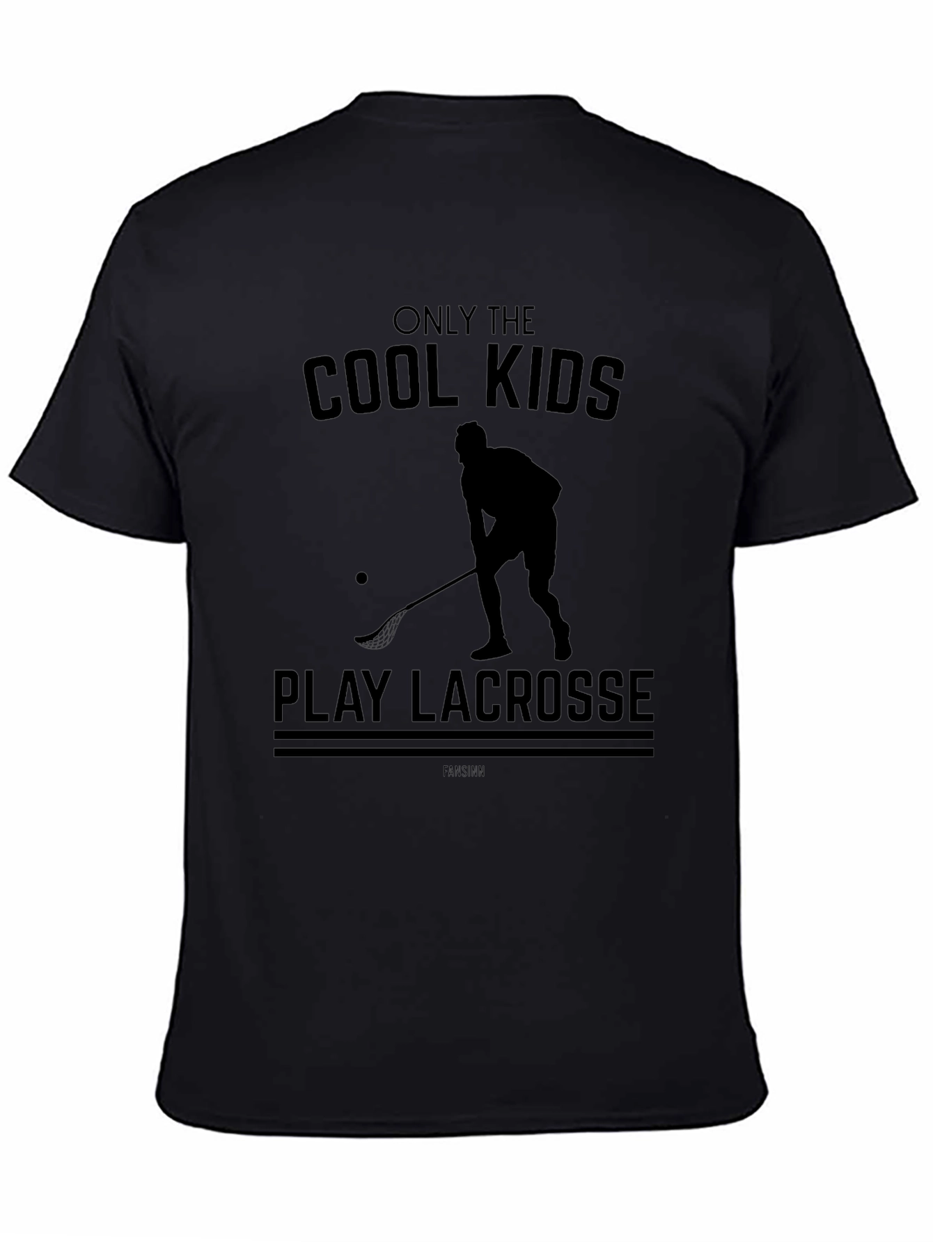 Cool Kids Play Lacrosse T-Shirt - Black Cotton Tee