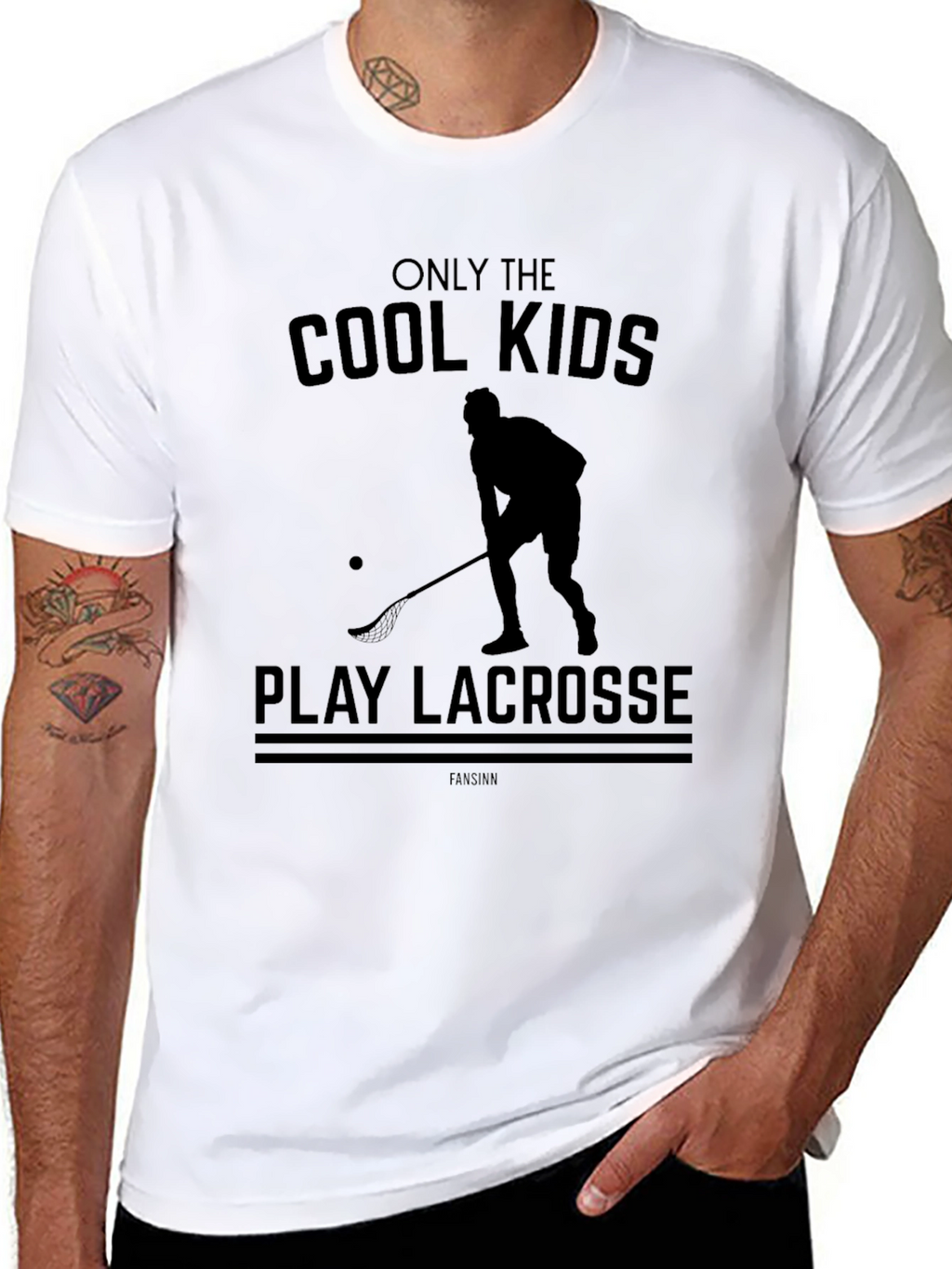 Cool Kids Play Lacrosse T-Shirt - Black Cotton Tee