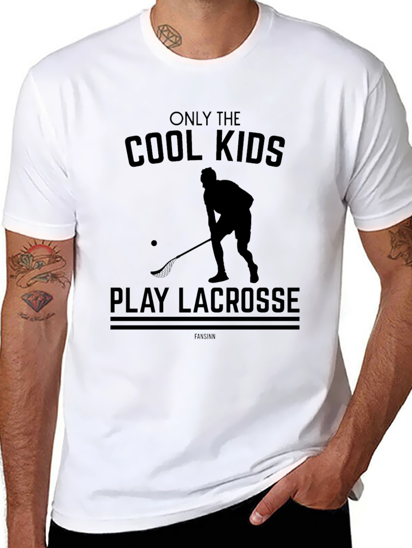 Cool Kids Play Lacrosse T-Shirt - Black Cotton Tee