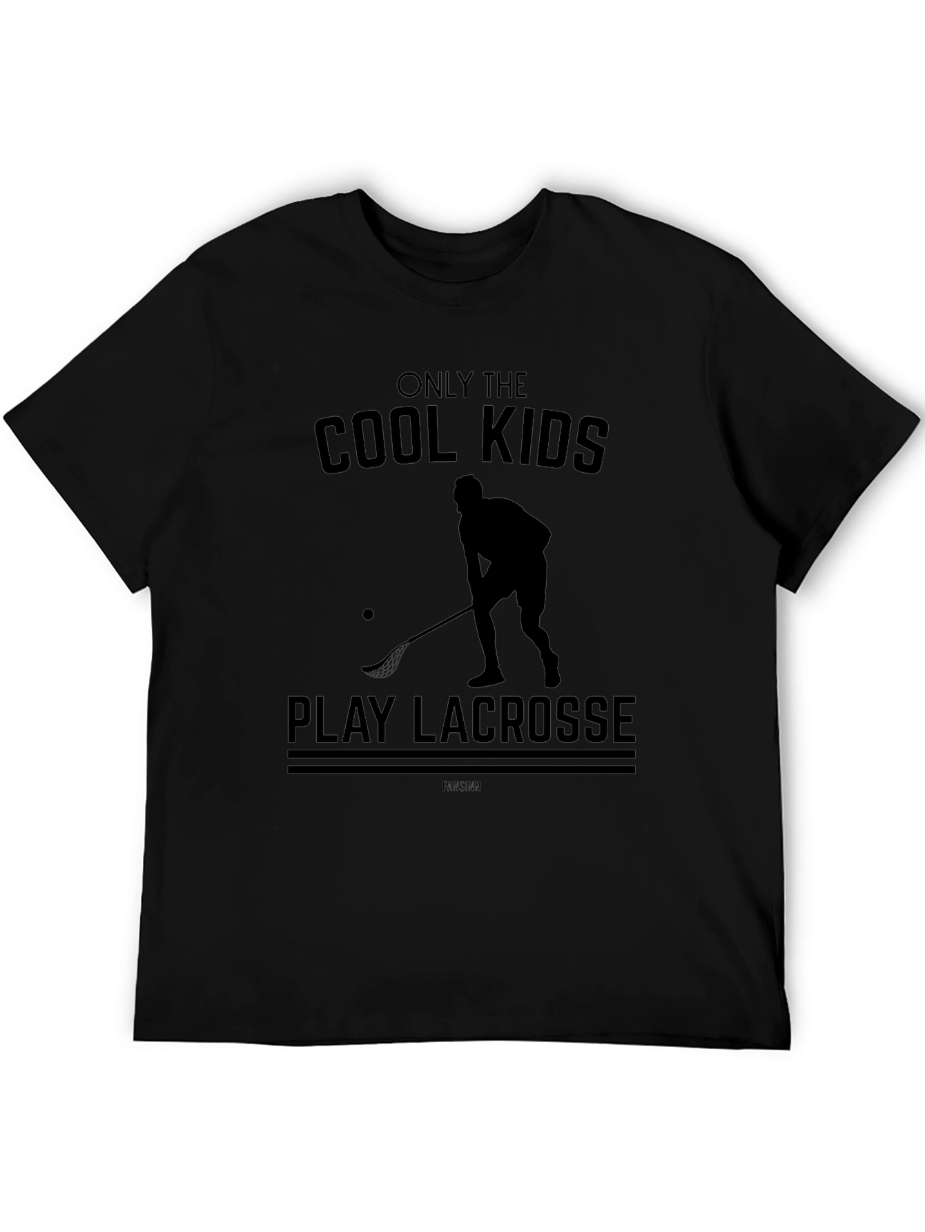 Cool Kids Play Lacrosse T-Shirt - Black Cotton Tee