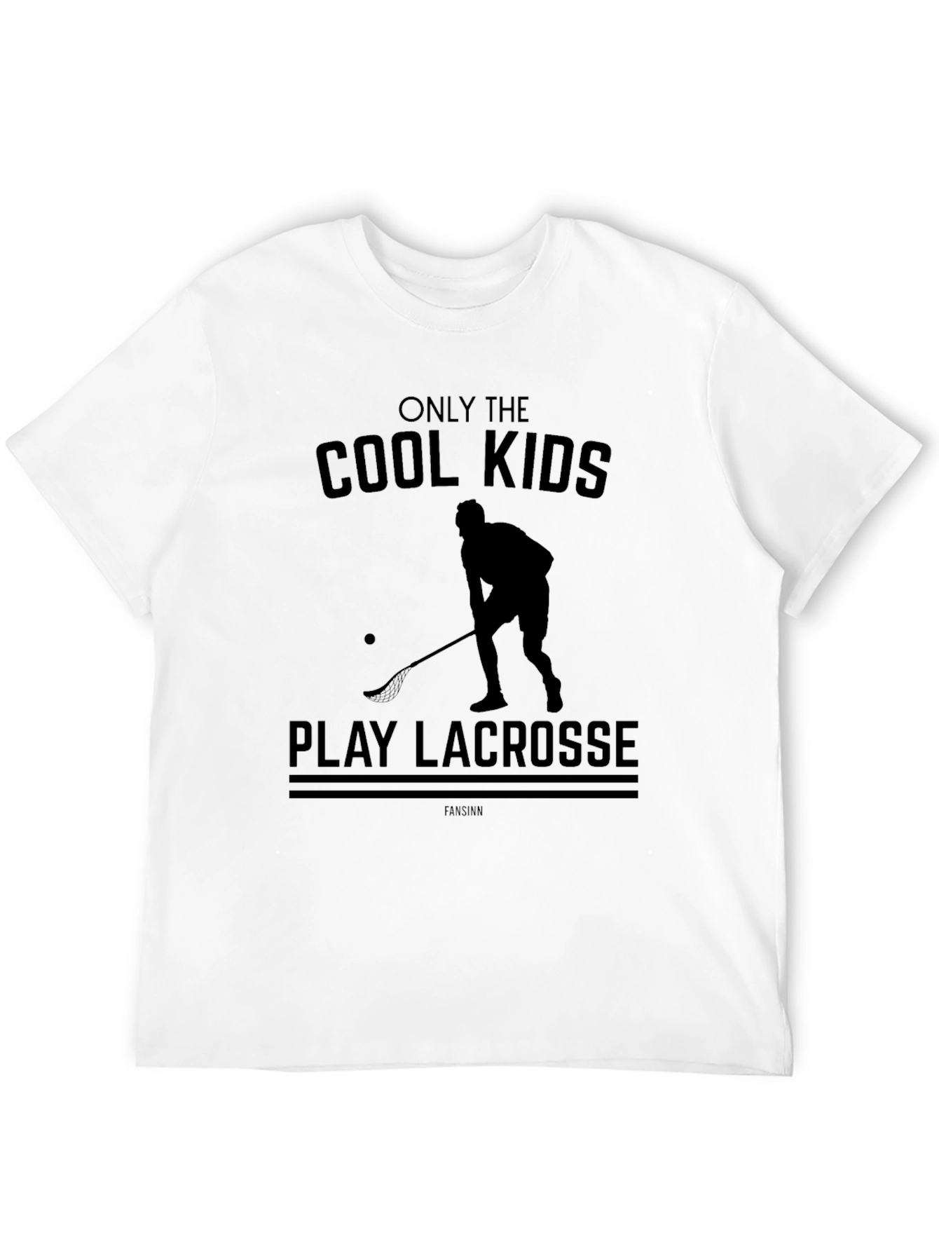 Cool Kids Play Lacrosse T-Shirt - Black Cotton Tee