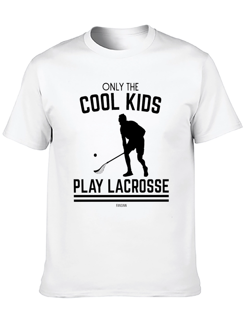 Cool Kids Play Lacrosse T-Shirt - Black Cotton Tee