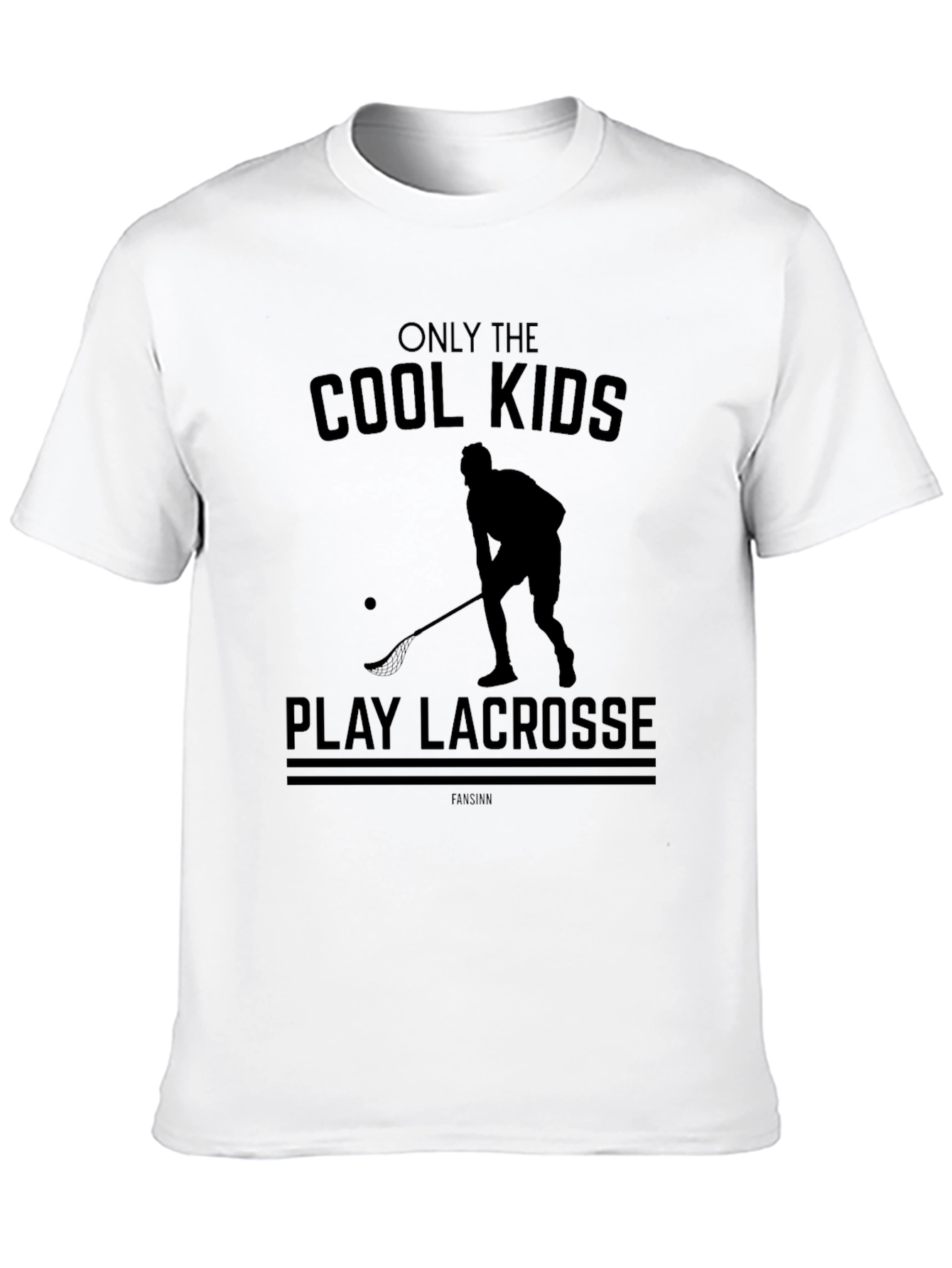 Cool Kids Play Lacrosse T-Shirt - Black Cotton Tee
