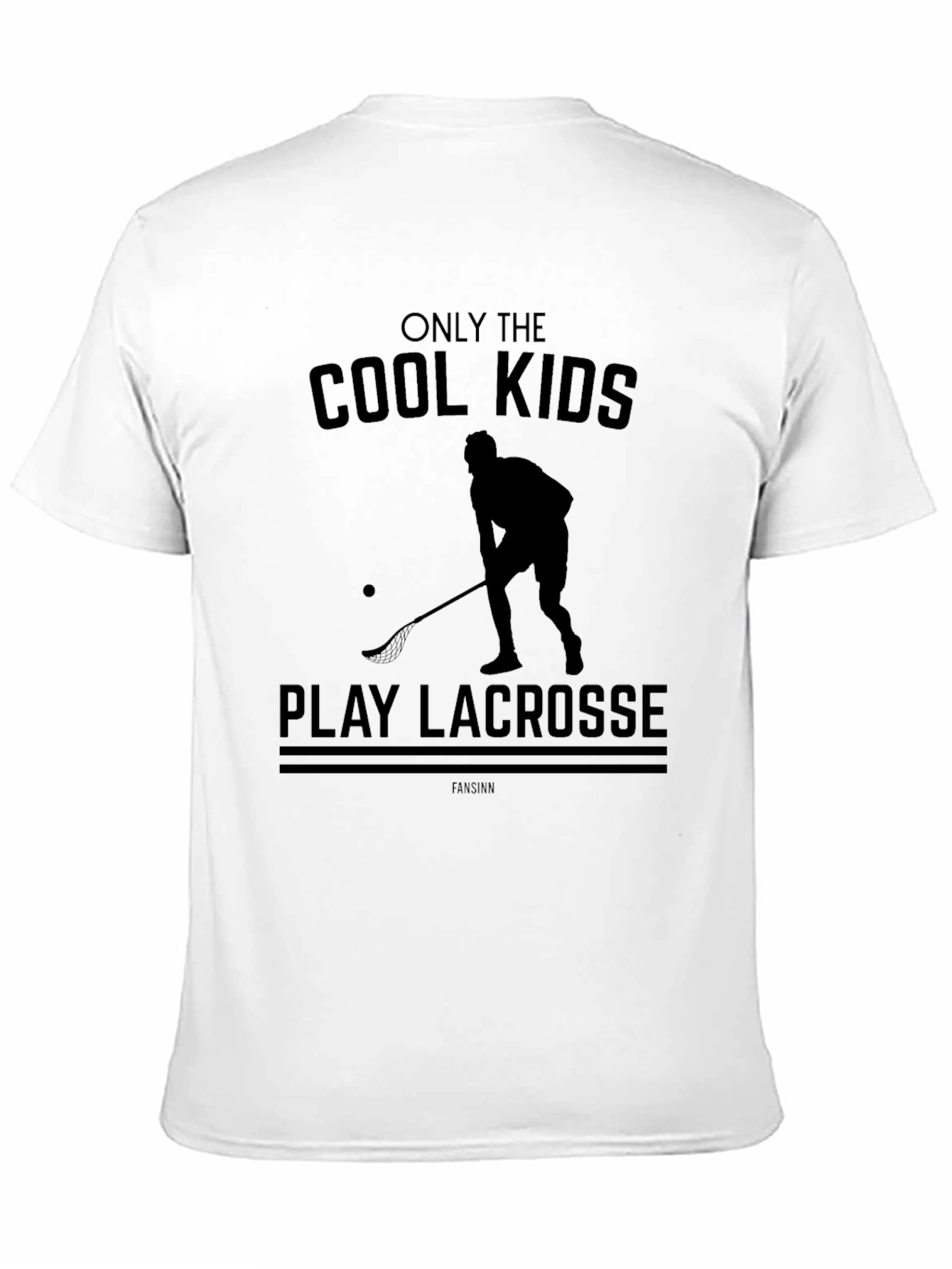 Cool Kids Play Lacrosse T-Shirt - Black Cotton Tee